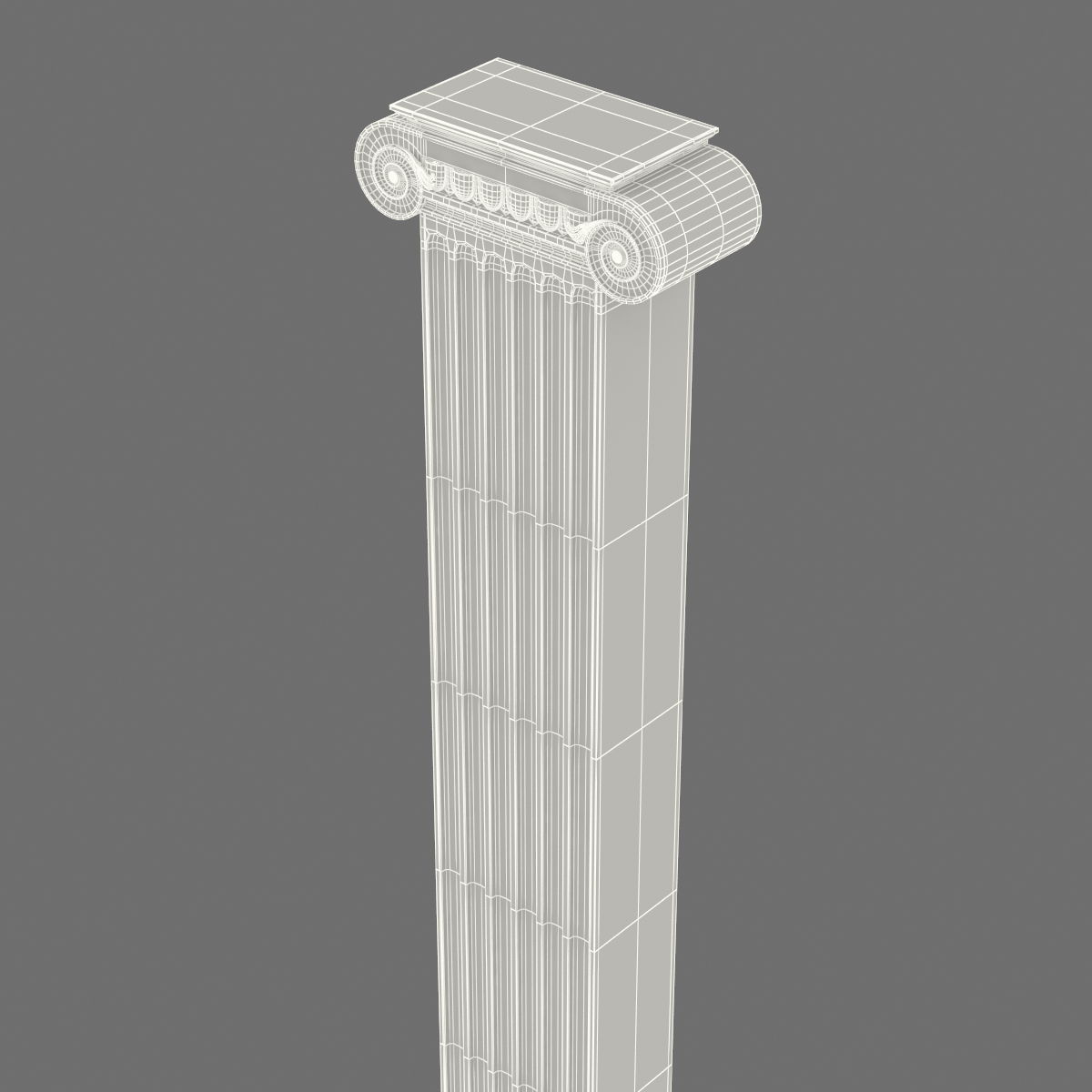 3D Pilaster Ionic Greco Roman 2 model