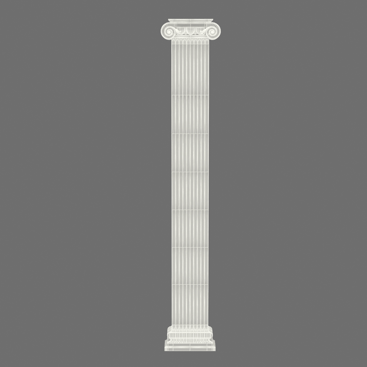 3D Pilaster Ionic Greco Roman 3 model