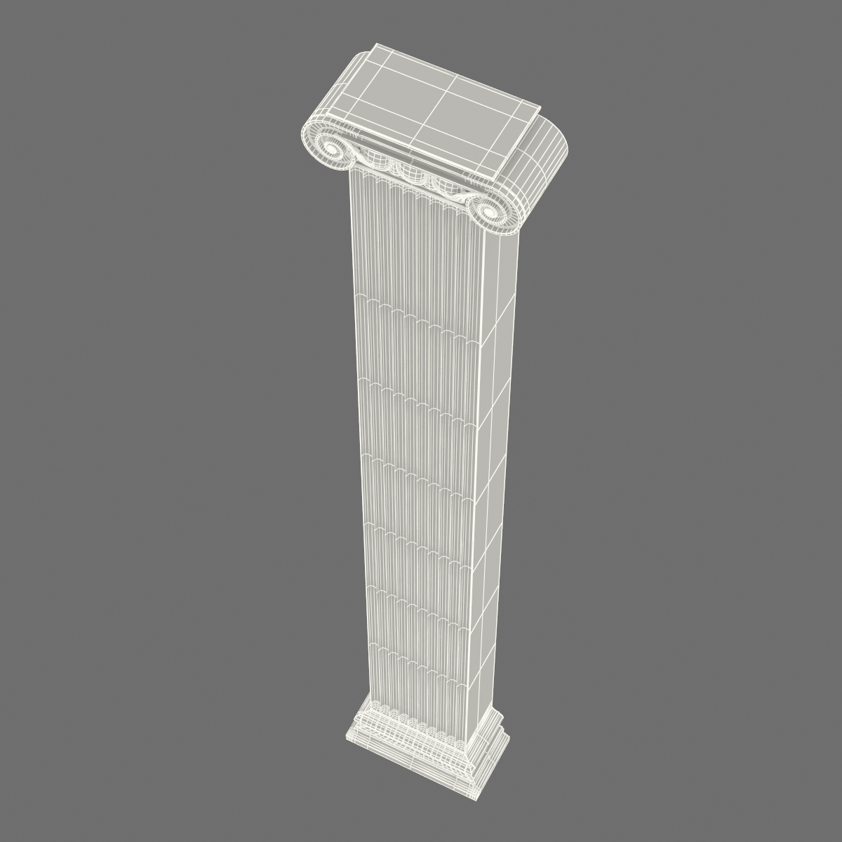 3D Pilaster Ionic Greco Roman 3 model