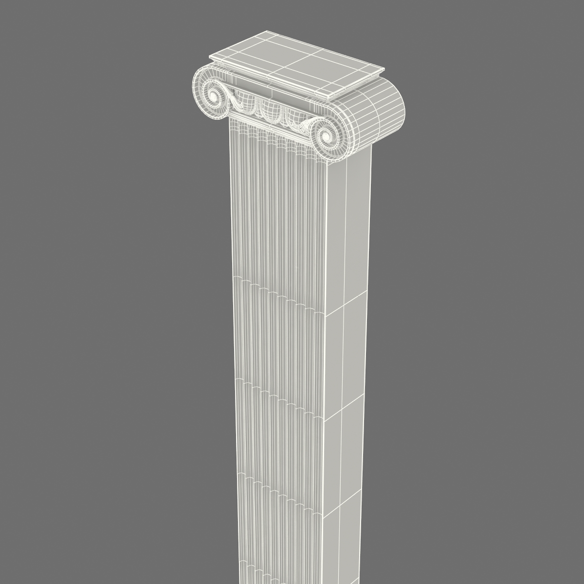 3D Pilaster Ionic Greco Roman 3 model