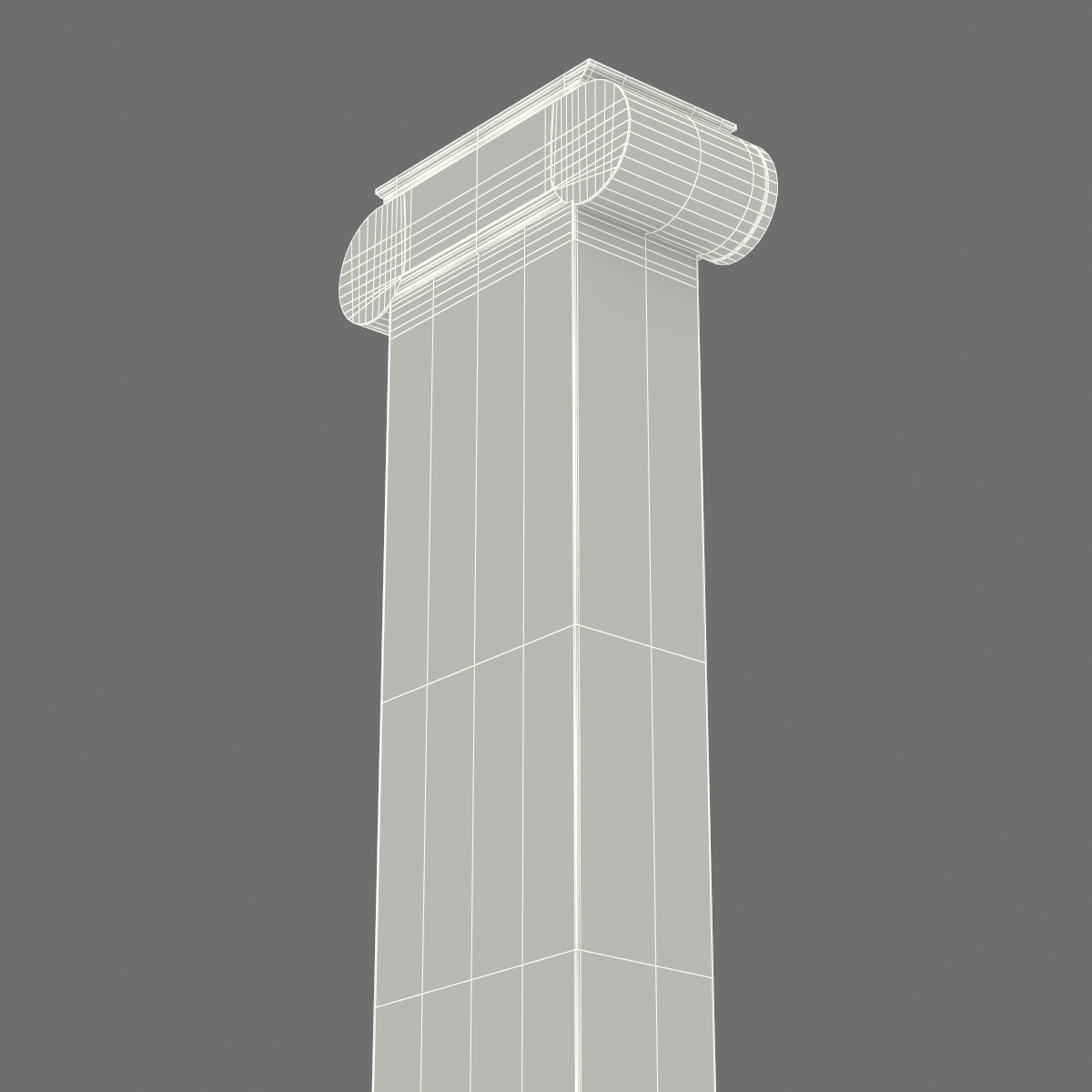 3D Pilaster Ionic Greco Roman 3 model