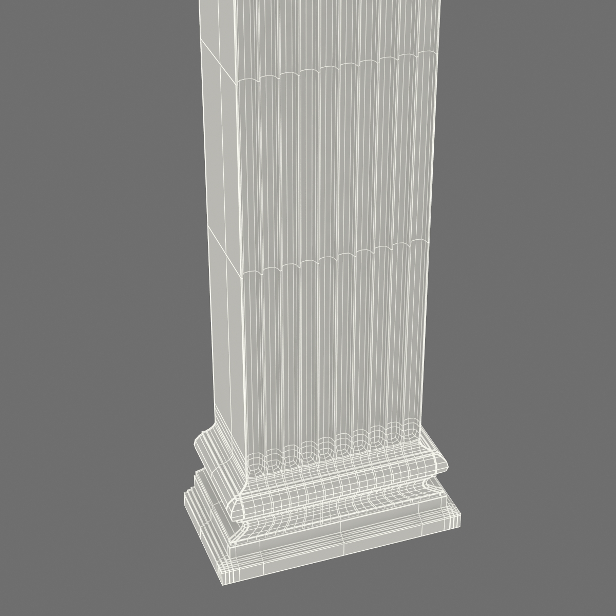 3D Pilaster Ionic Greco Roman 3 model