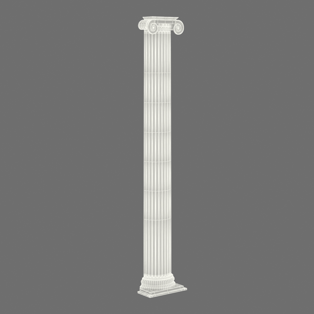 3D Pilaster Ionic Greco Roman