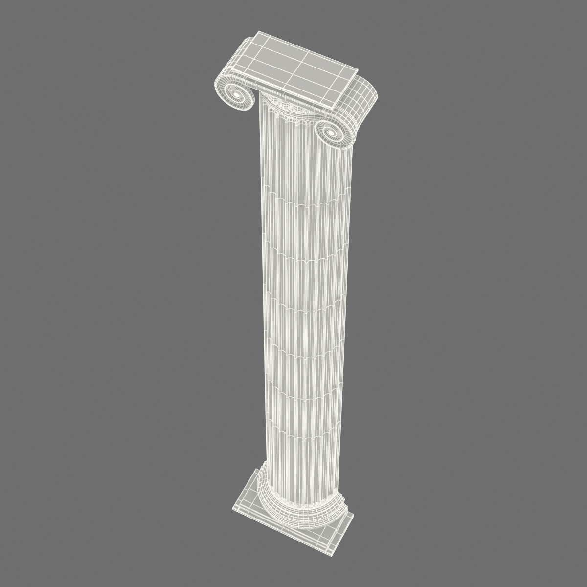 3D Pilaster Ionic Greco Roman