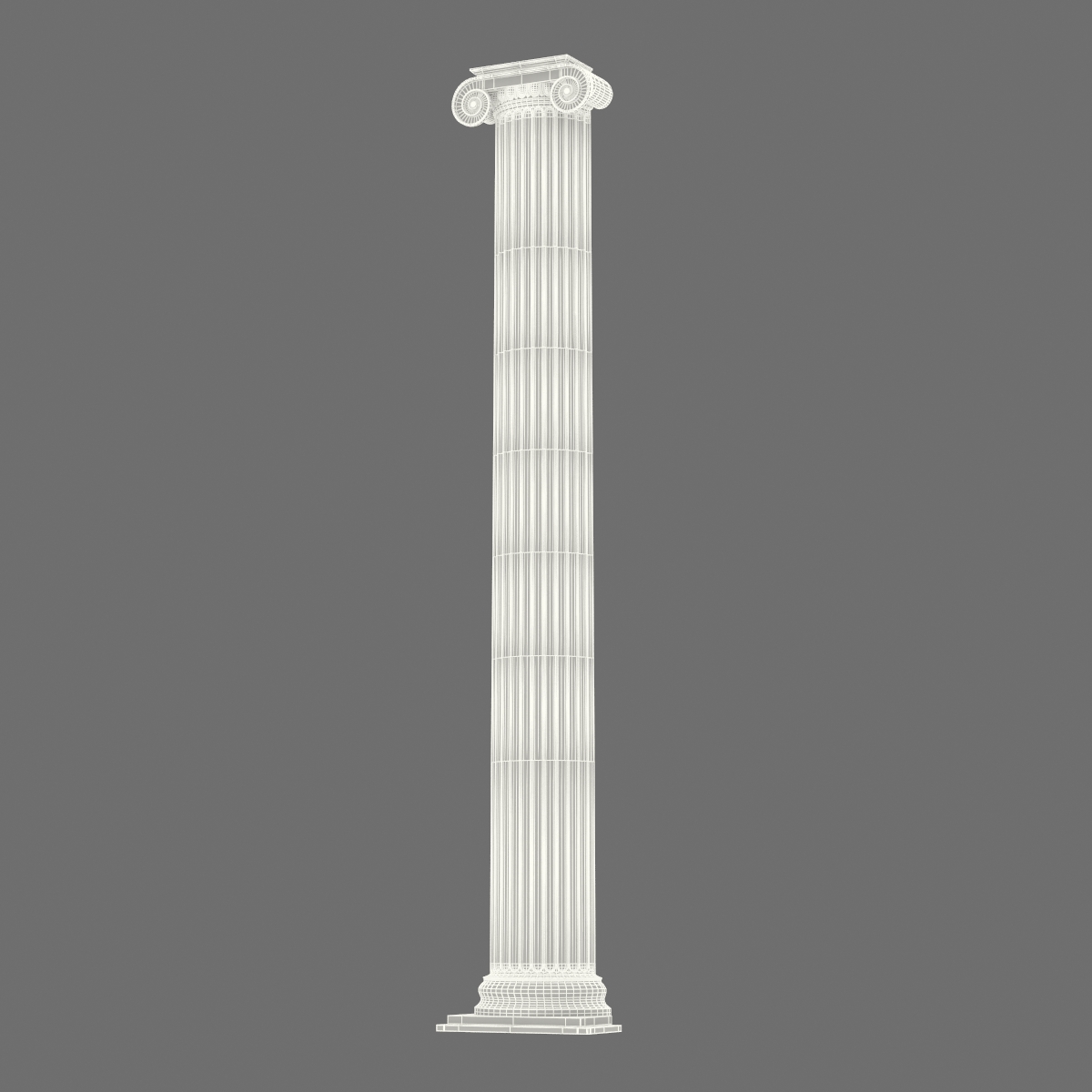 3D Pilaster Ionic Greco Roman