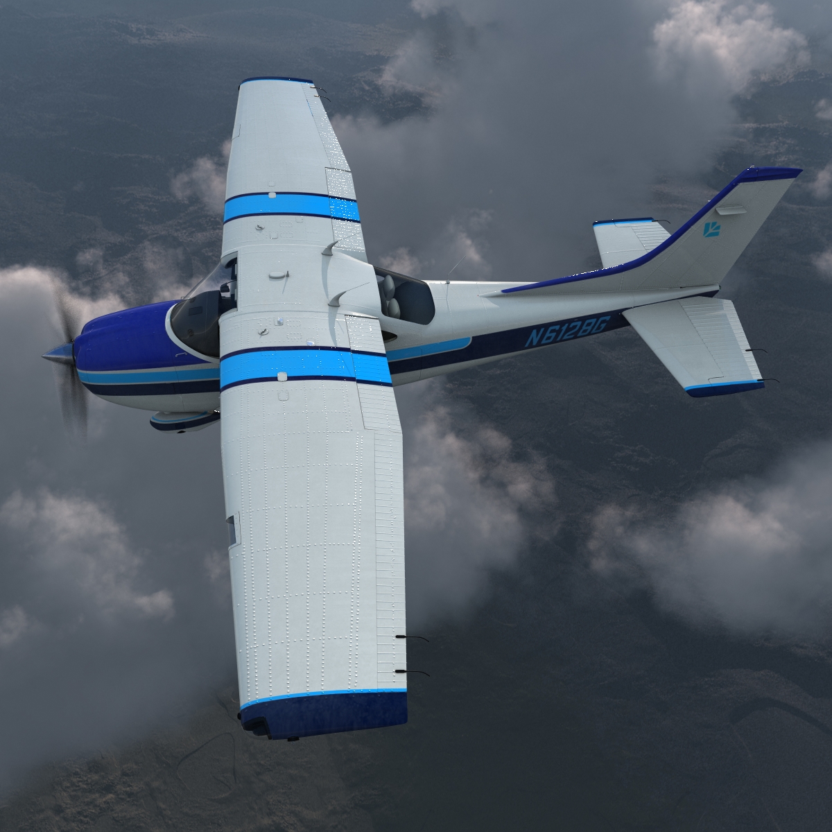 3D Cessna 182 Skylane model