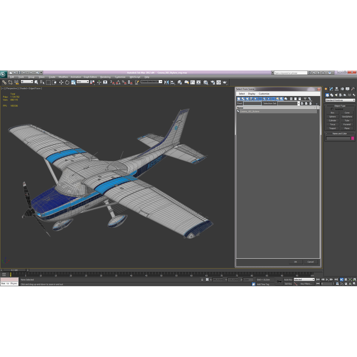 3D Cessna 182 Skylane model