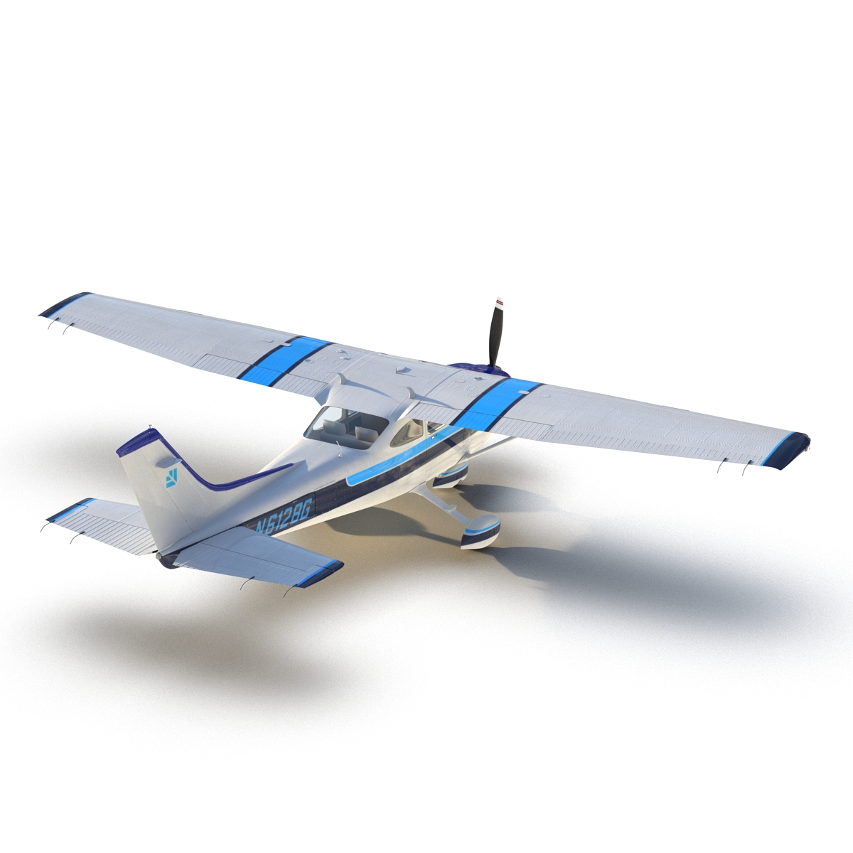 3D model Cessna 182 Skylane Rigged