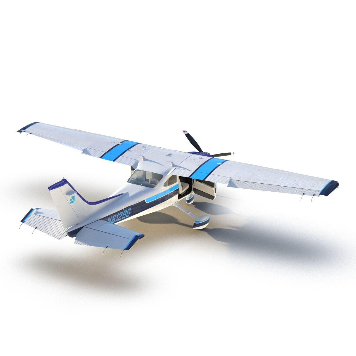 3D model Cessna 182 Skylane Rigged