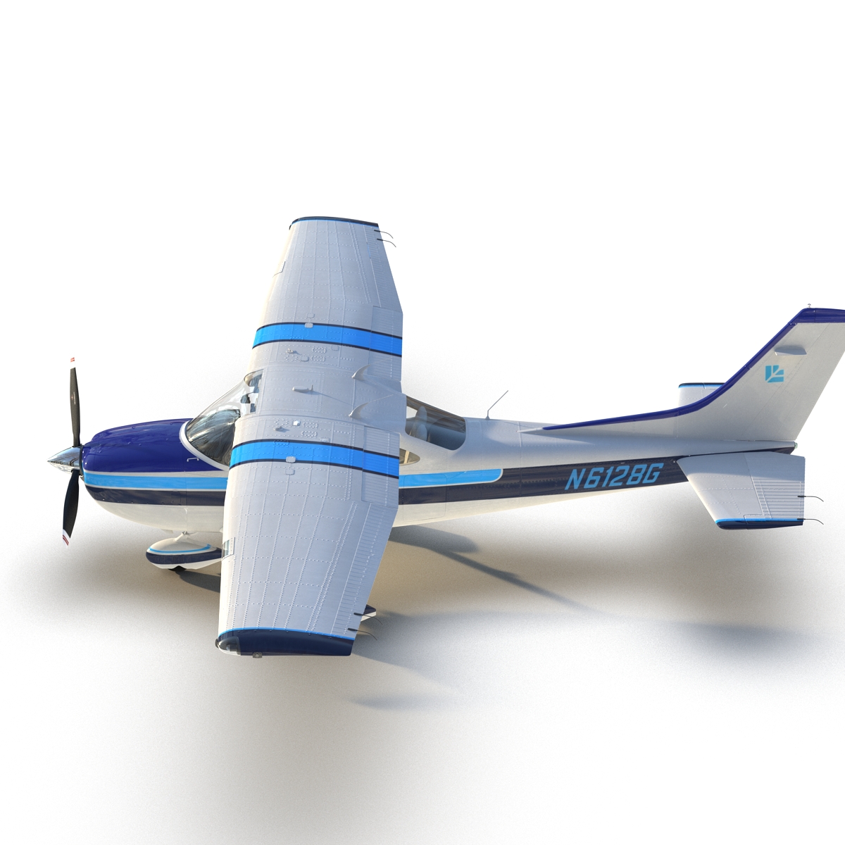 3D model Cessna 182 Skylane Rigged