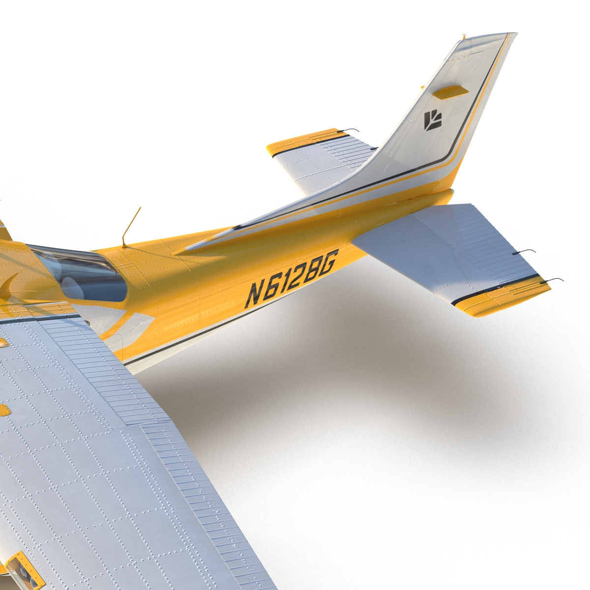 3D model Cessna 182 Skylane Yellow