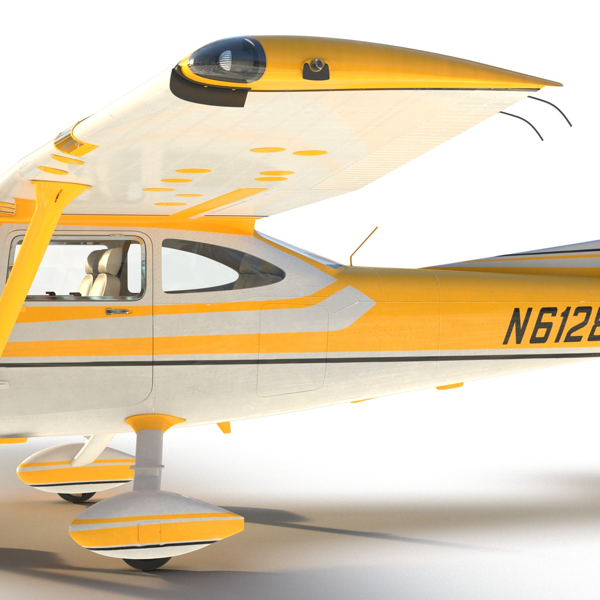 3D model Cessna 182 Skylane Yellow