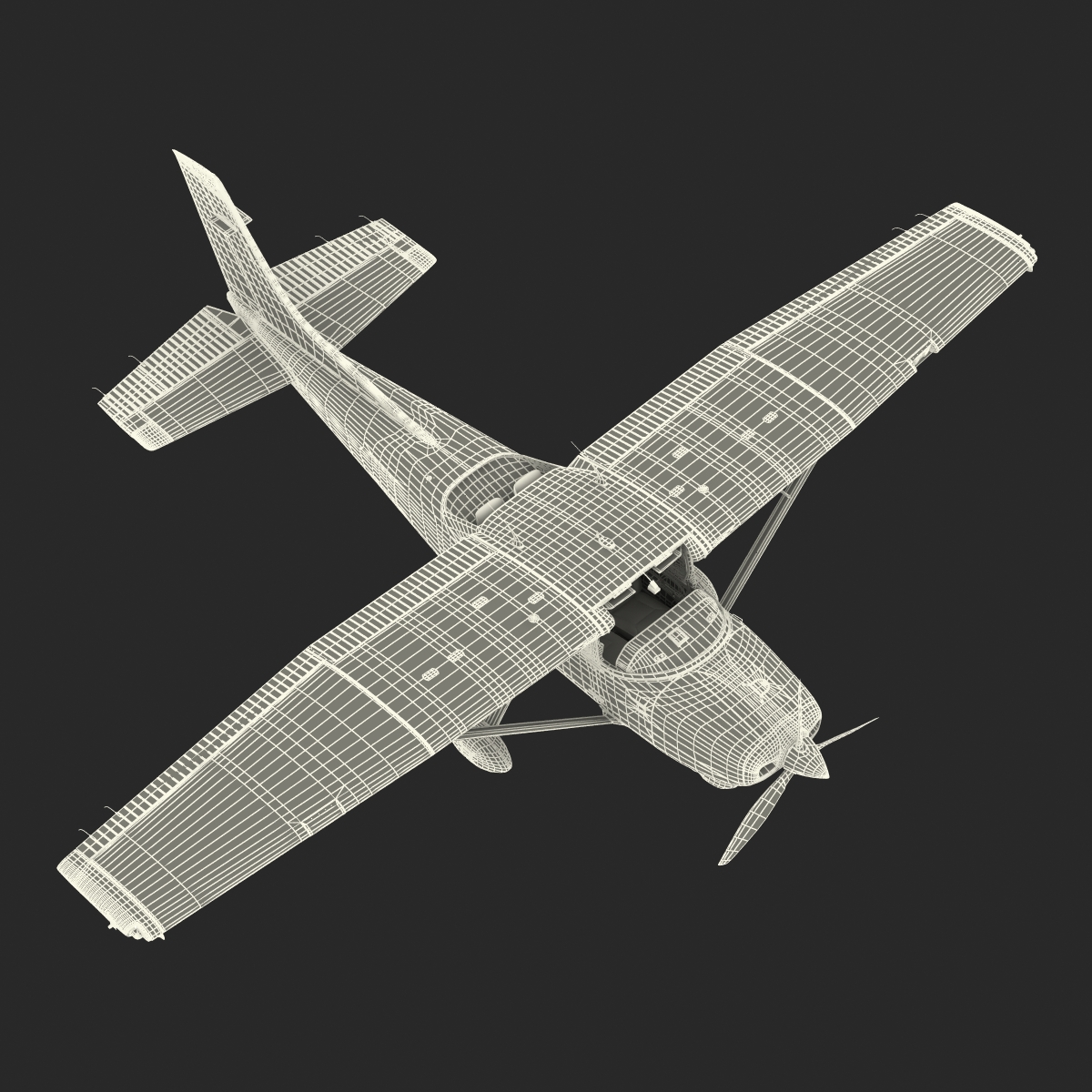 3D model Cessna 182 Skylane Yellow