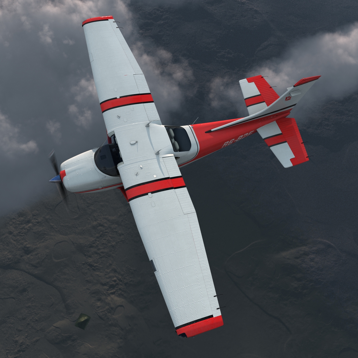 Cessna 182 Skylane Red 3D