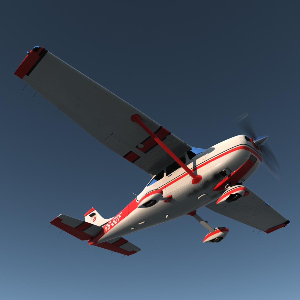 Cessna 182 Skylane Red 3D