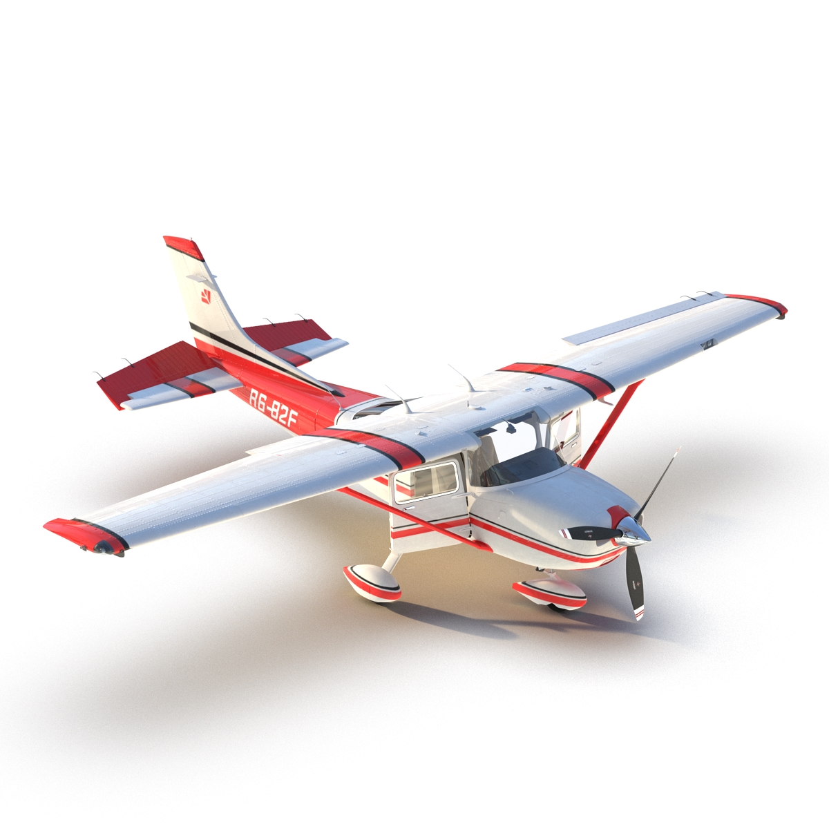 Cessna 182 Skylane Red 3D