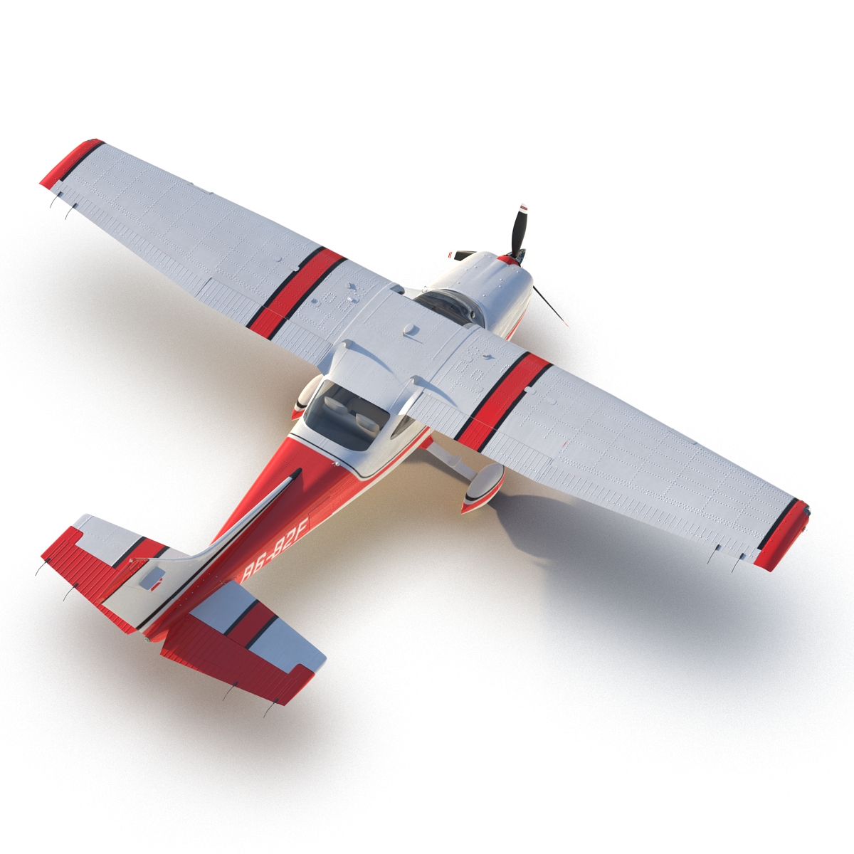 Cessna 182 Skylane Red 3D