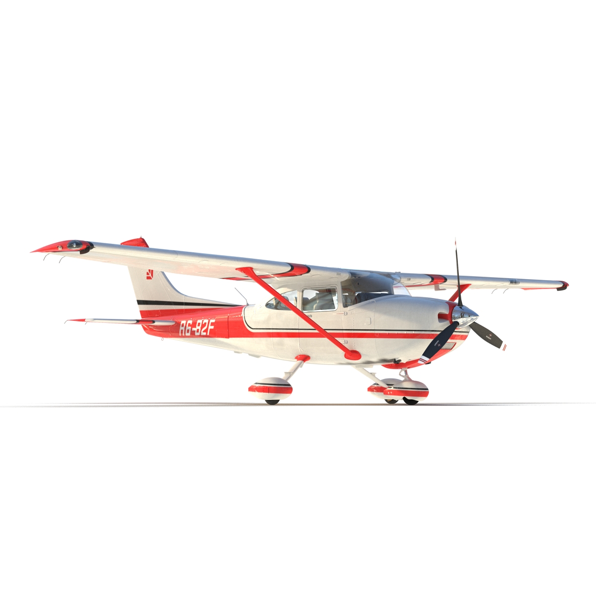 Cessna 182 Skylane Red 3D