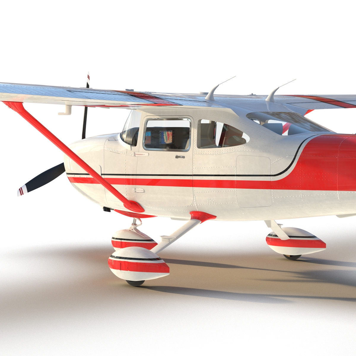 Cessna 182 Skylane Red 3D