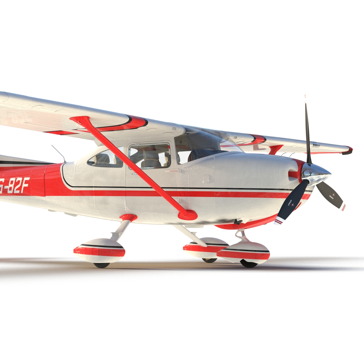 Cessna 182 Skylane Red 3D