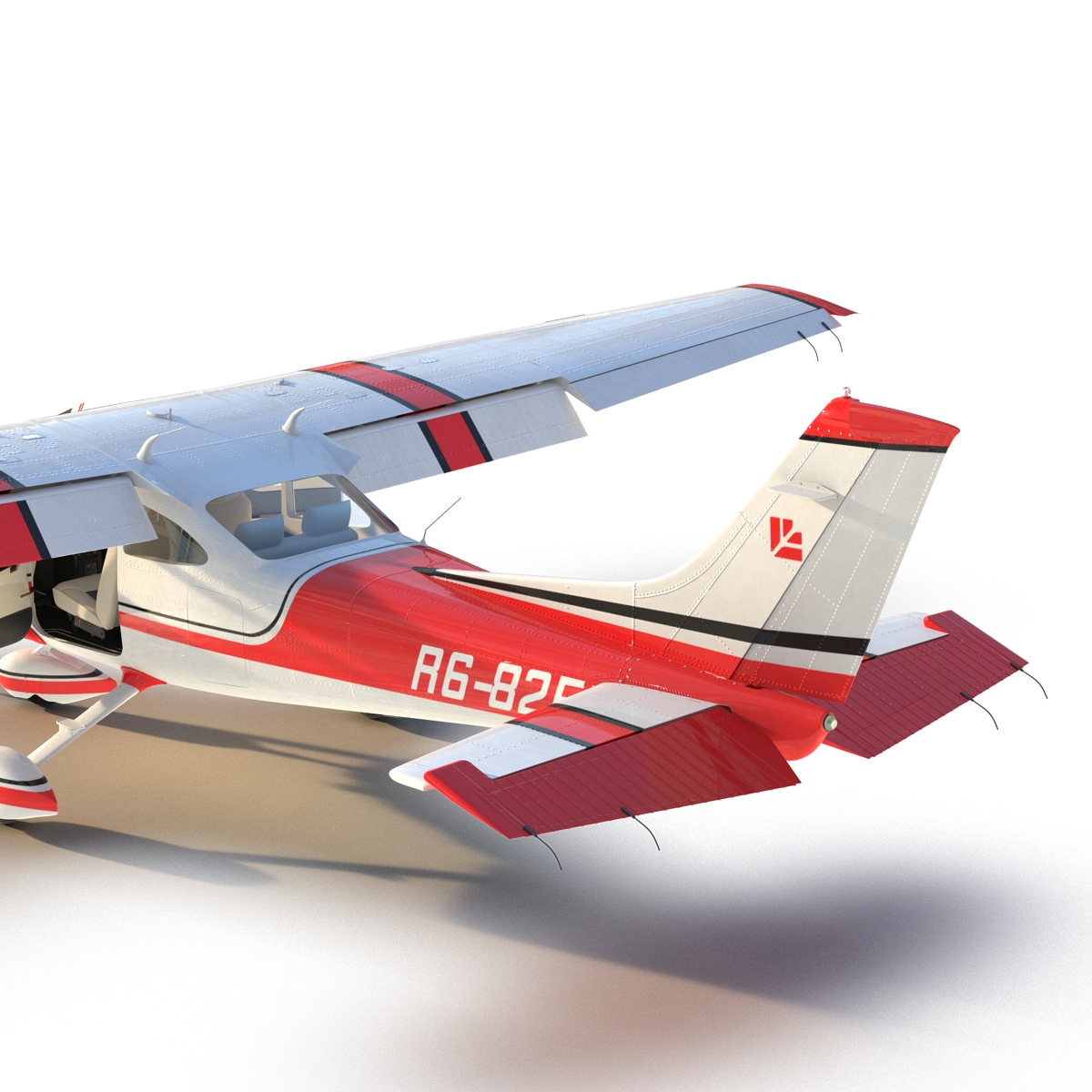 Cessna 182 Skylane Red 3D