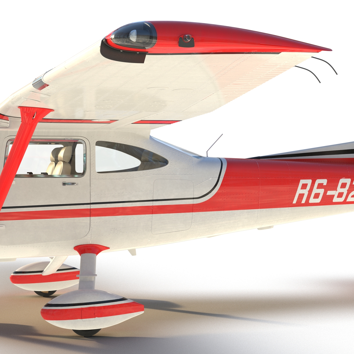 Cessna 182 Skylane Red 3D