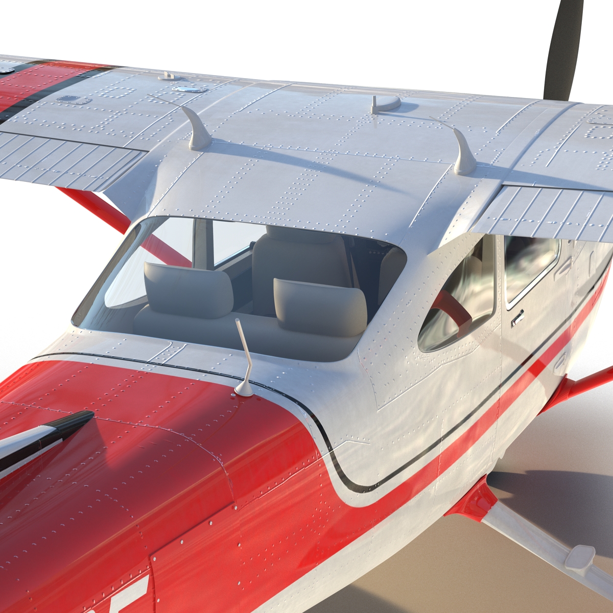 Cessna 182 Skylane Red 3D