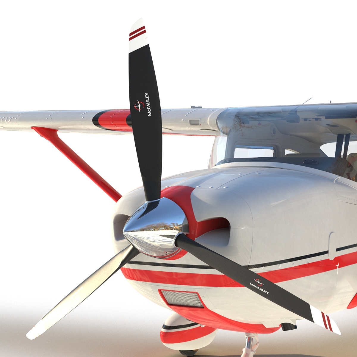 Cessna 182 Skylane Red 3D