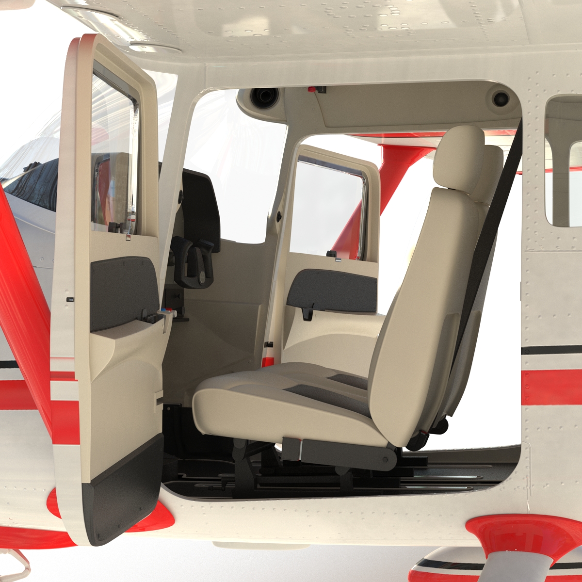 Cessna 182 Skylane Red 3D