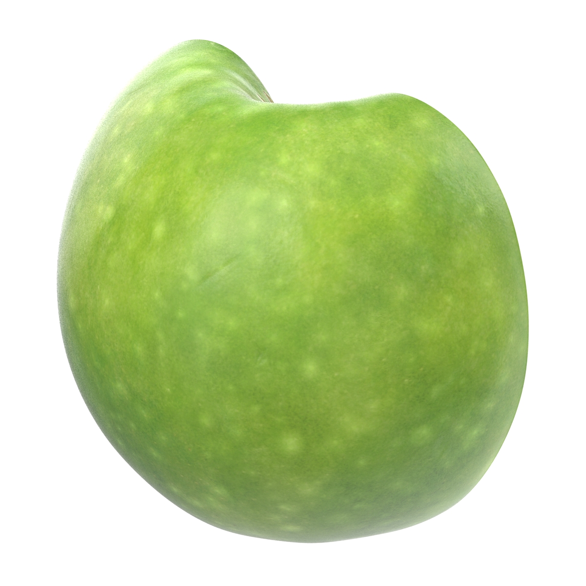 3D Green Apple Cut in Half model