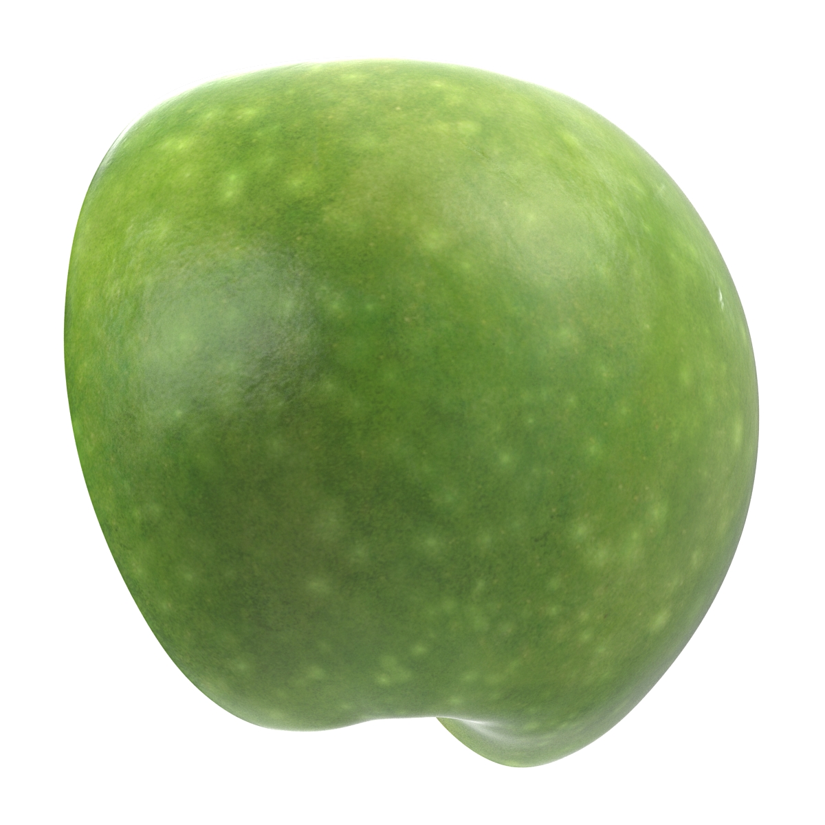 3D Green Apple Cut in Half model