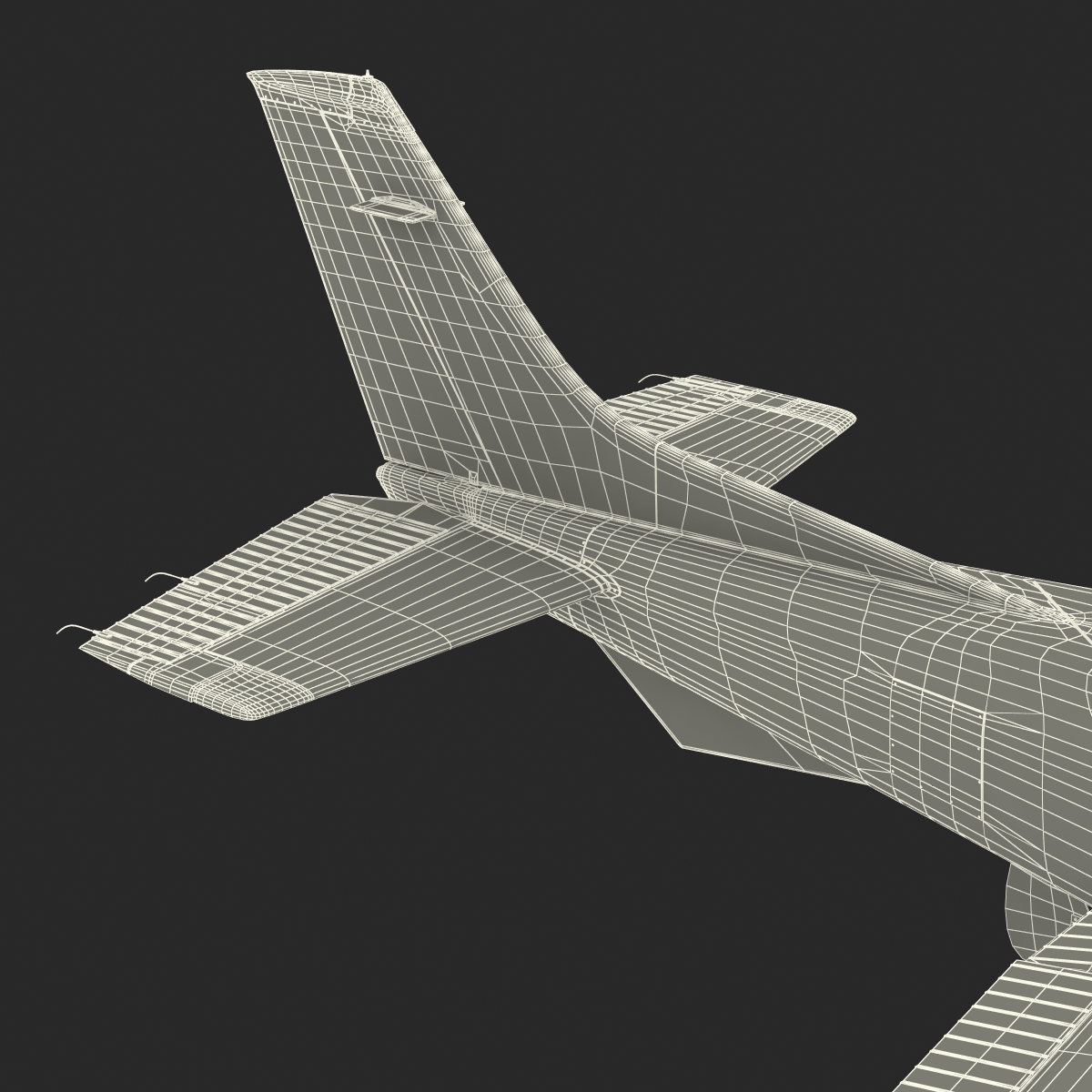 Cessna 182 Skylane on Floats Rigged Yellow 3D