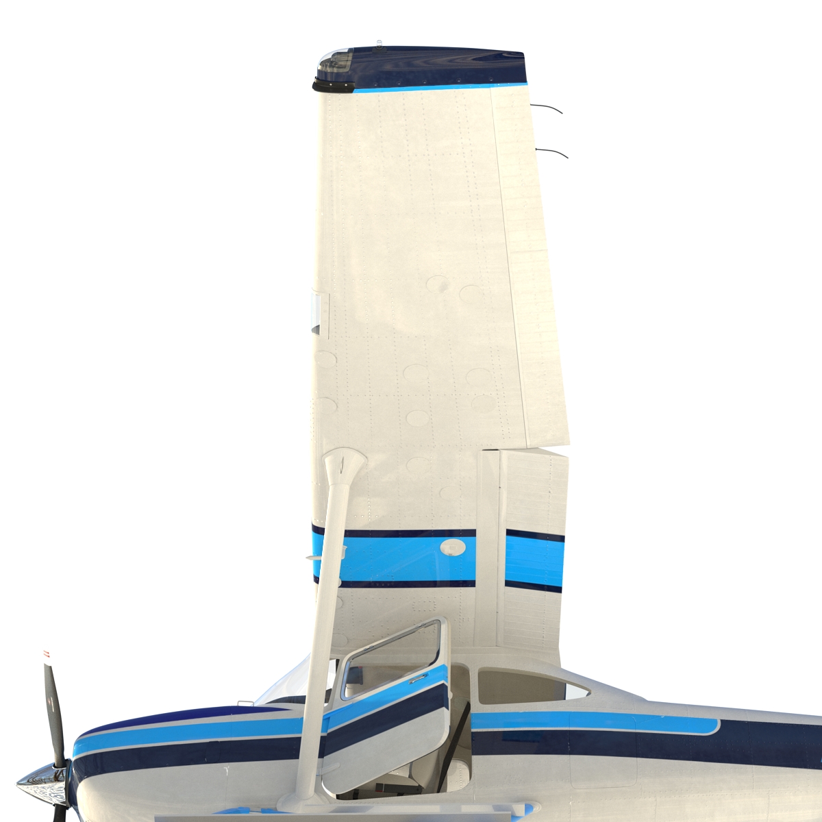 3D model Cessna 182 Skylane on Floats Rigged