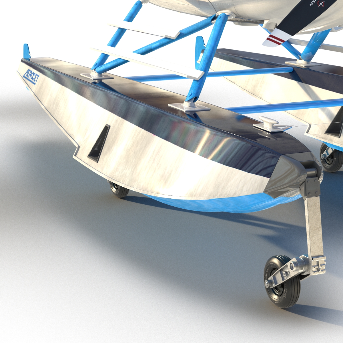 3D model Cessna 182 Skylane on Floats Rigged