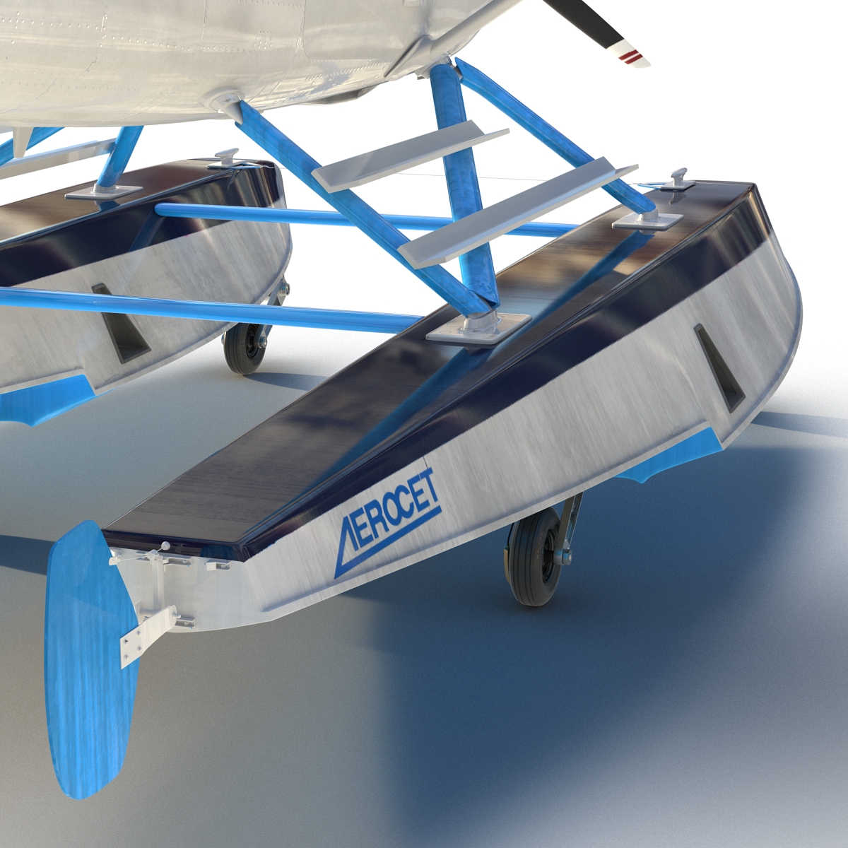 3D model Cessna 182 Skylane on Floats Rigged