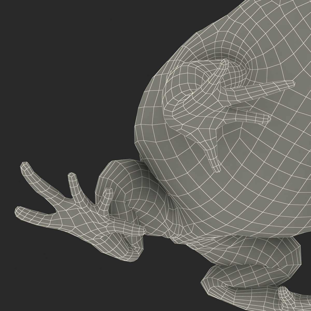 3D Pacman Frog Rigged model