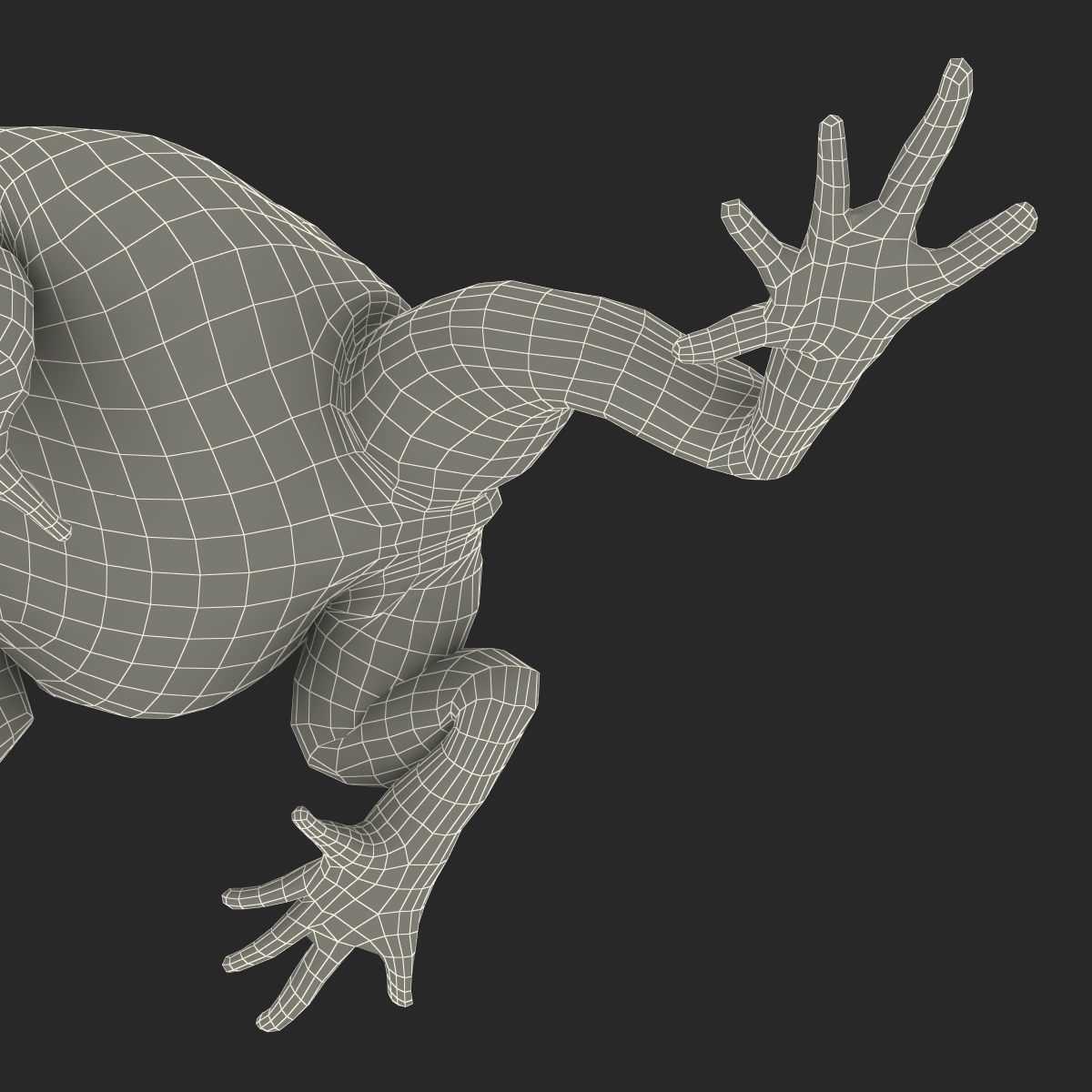 3D Pacman Frog Pose 2 model