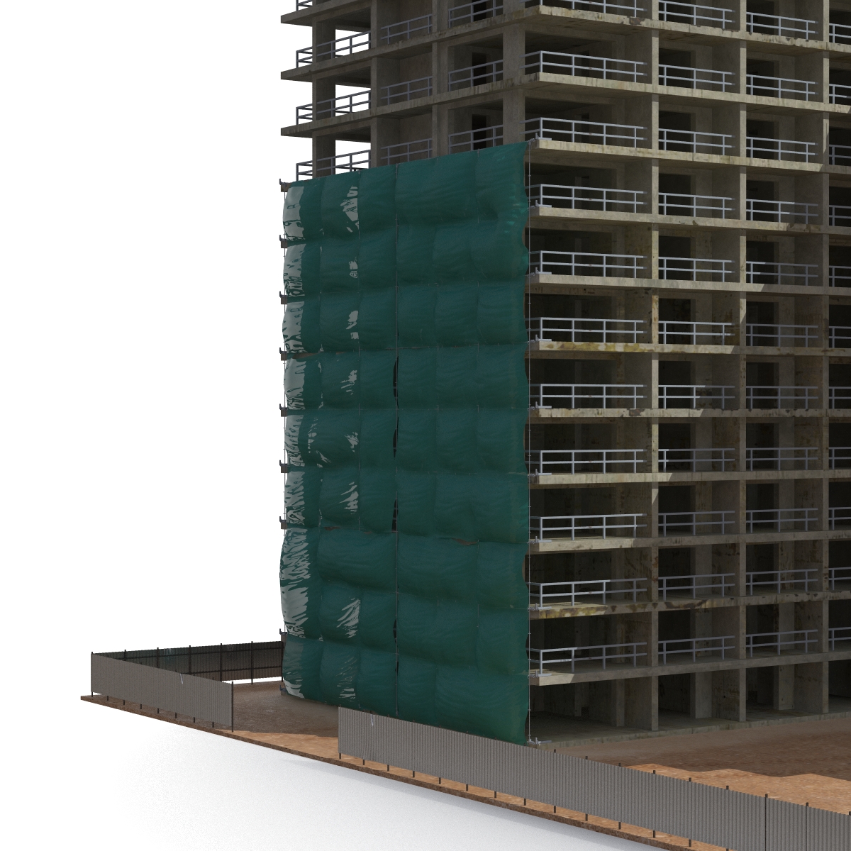 3D Building Construction 3 model