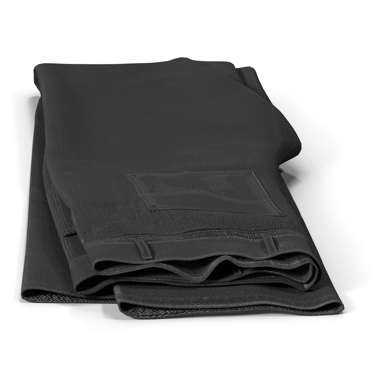 3D Folded Jeans Black model