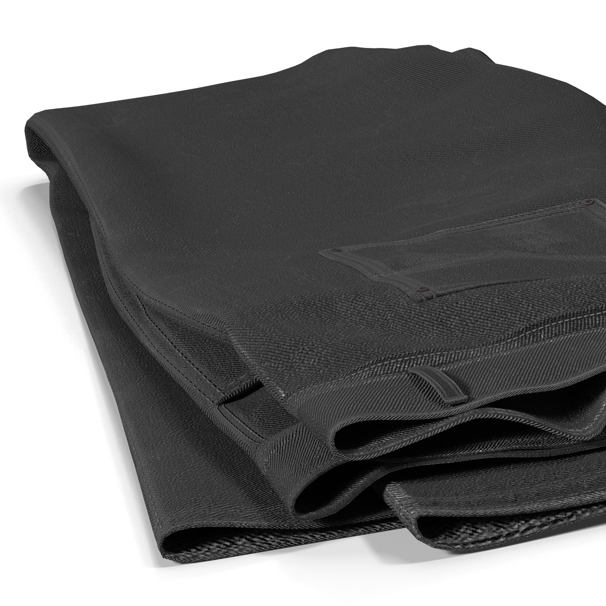 3D Folded Jeans Black model