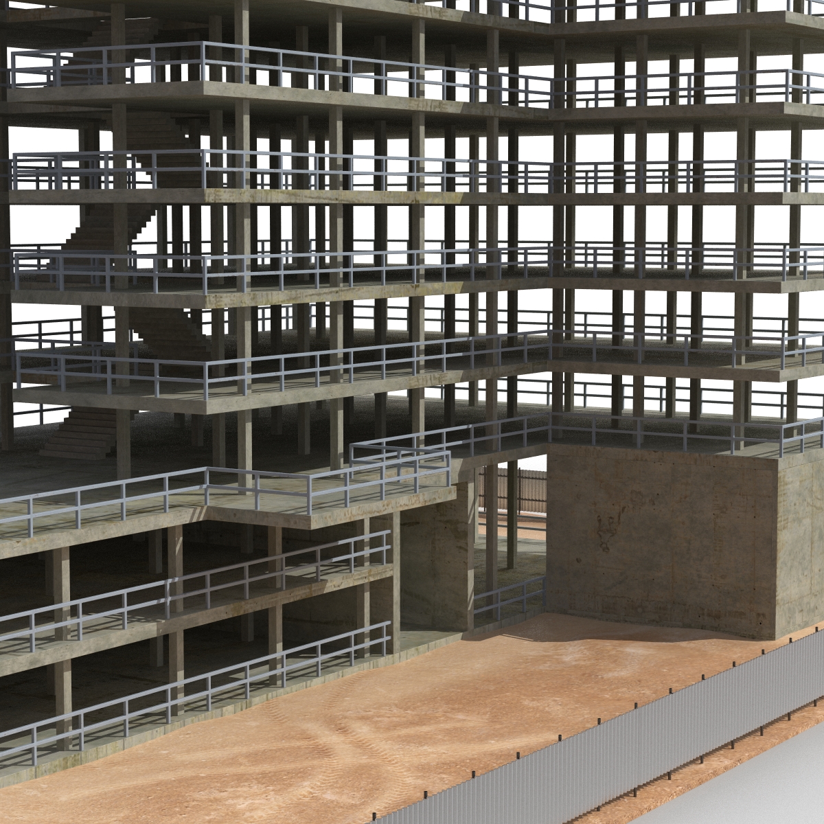 3D Building Construction 2 model