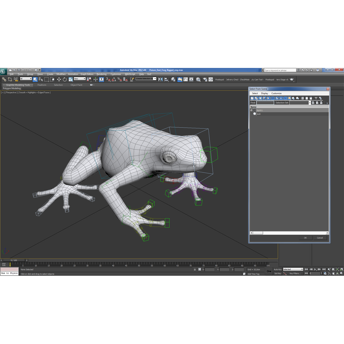 3D Poison Dart Frog Rigged model