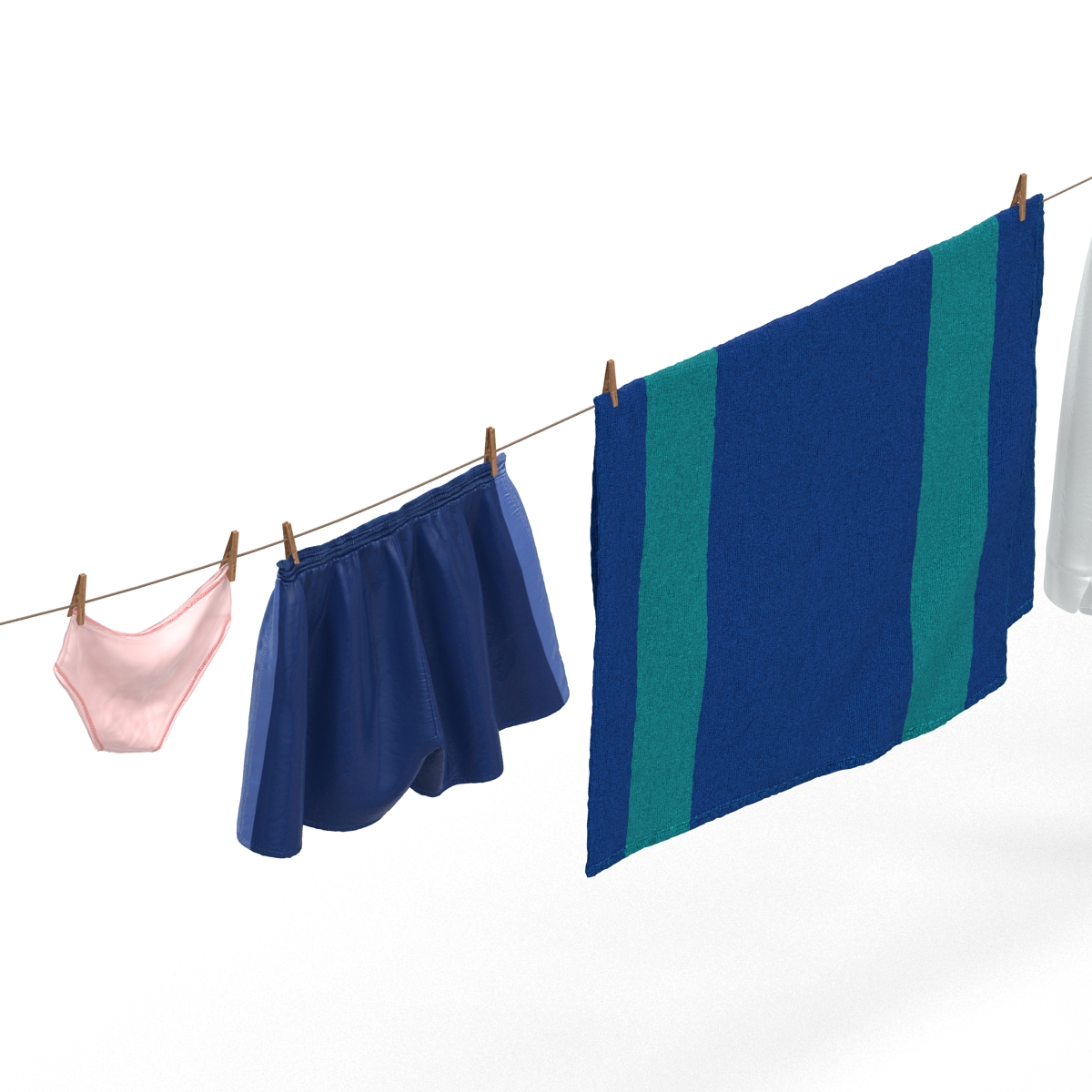 Clothes Line 2 3D model