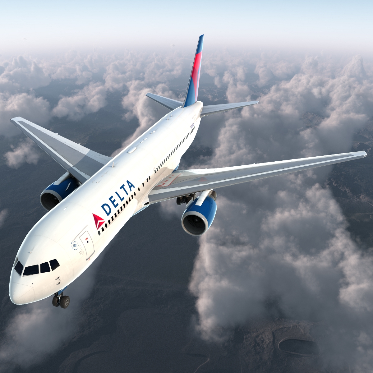 3D model Boeing 767-200 Delta Air Lines