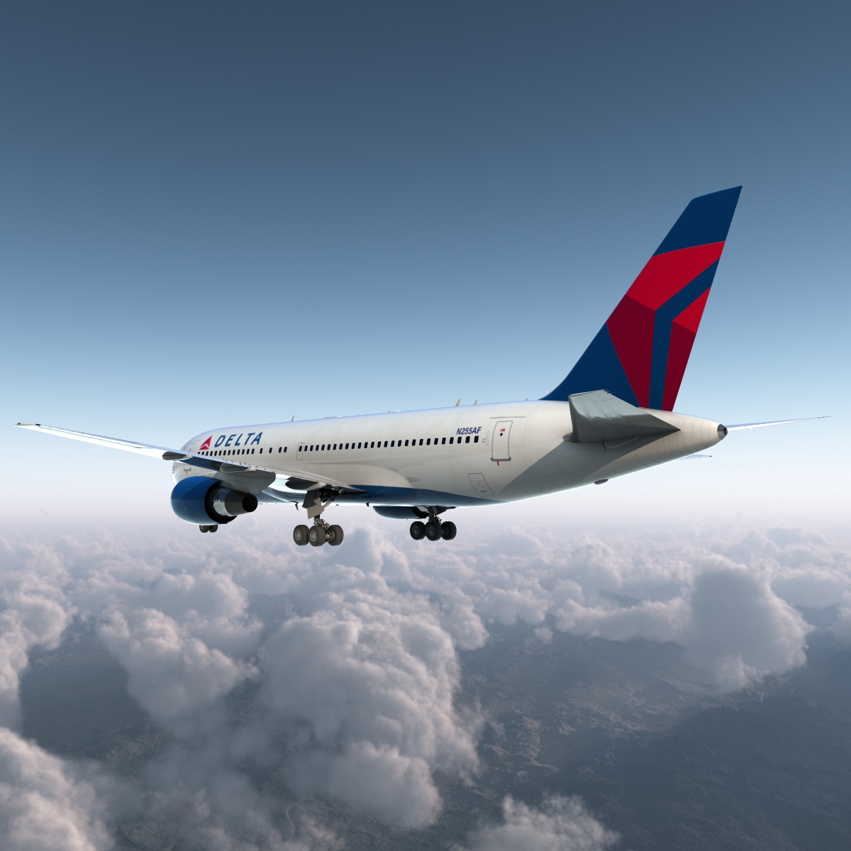 3D model Boeing 767-200 Delta Air Lines