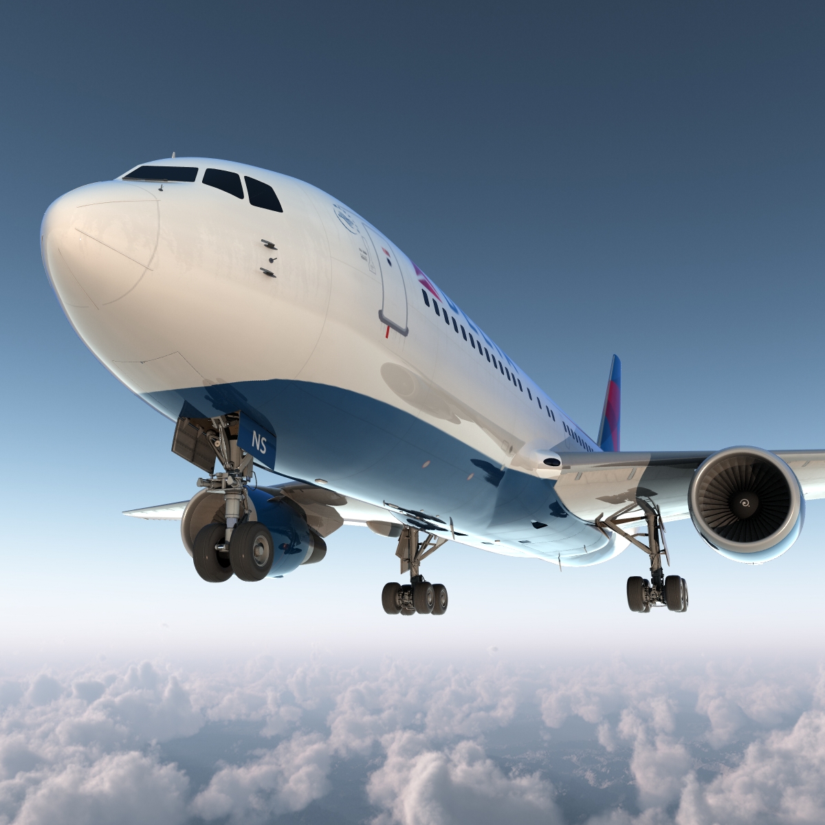 3D model Boeing 767-200 Delta Air Lines