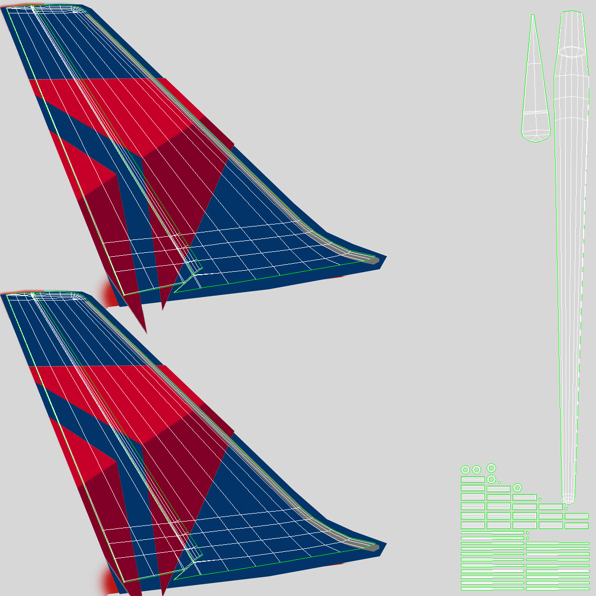 3D model Boeing 767-200 Delta Air Lines