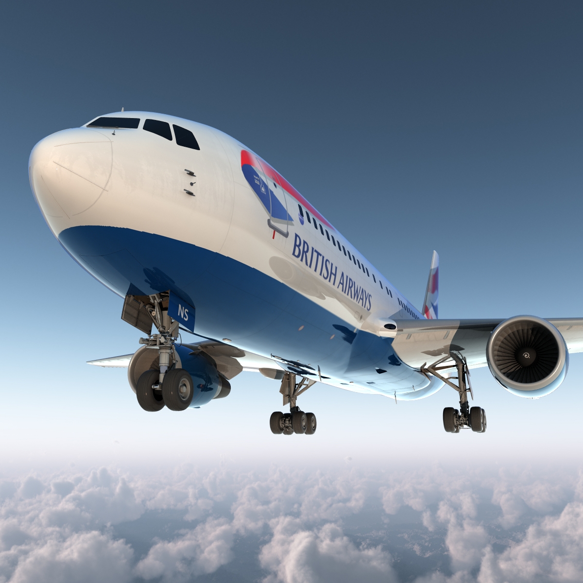 3D model Boeing 767-200 British Airways