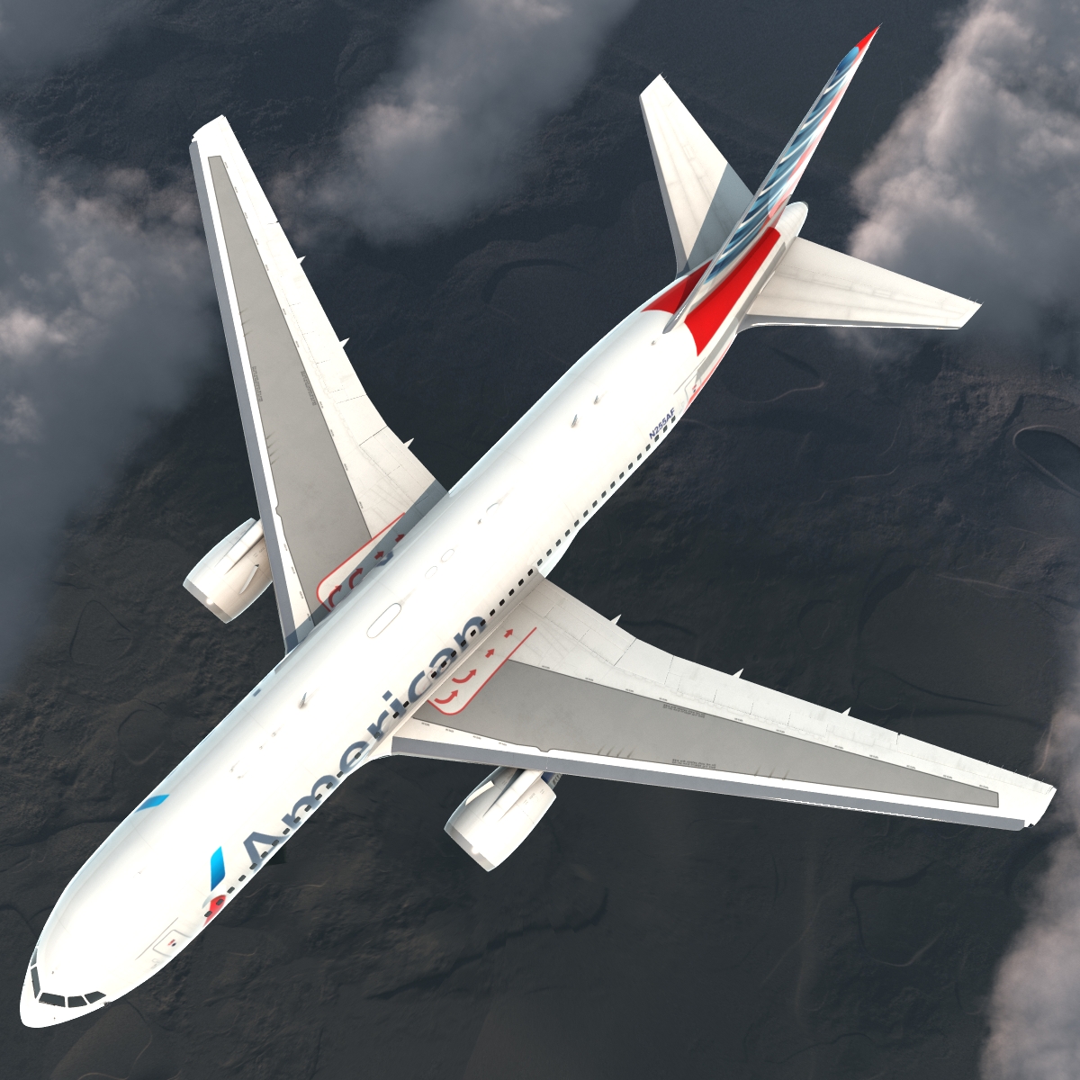 Boeing 767 200 American Airlines 3D