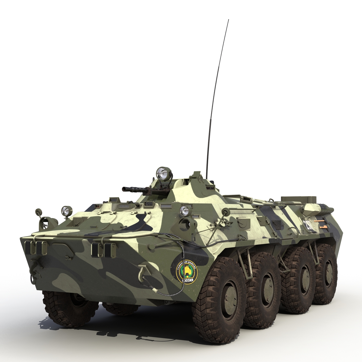 3D BTR 80 Rigged model